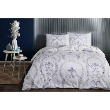 Taç Çift Kişilik Ranforce Nevresim Takımı Astra Mor