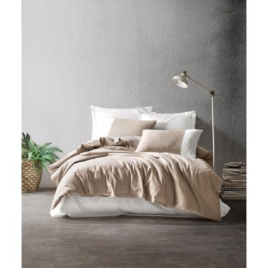 Cotton Box Plain Tek Kişilik Nevresim Takımı Vizon Krem