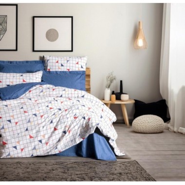 Cotton Box Minimal Çift Kişilik Nevresim Takımı Stew Mavi 8680108071670