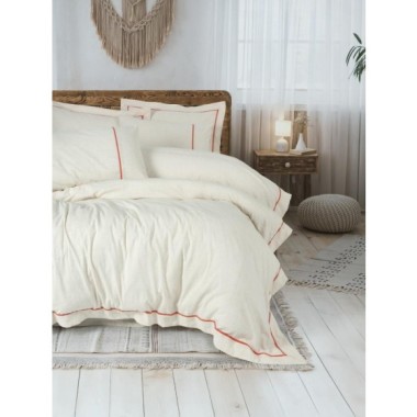Cotton Box Çift Kişilik Nevresim Takımı Inborn Banded Turuncu 8680108076996
