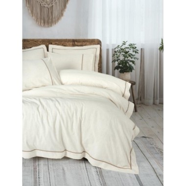 Cotton Box Çift Kişilik Nevresim Takımı Inborn Banded Kahve 8680108076989