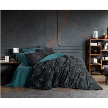 Cotton Box Dark Tek Kişilik Nevresim Takımı Noche Petrol 8680108071342