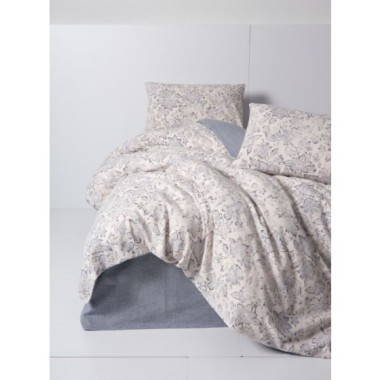 Cotton Box Flanel Nevresim Takımı Çift Kişilik Ruby Antrasit