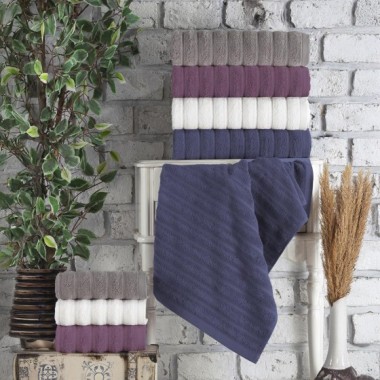 Altınbaşak Jakarlı 4lü 70x145 Banyo Havlusu Monna V2