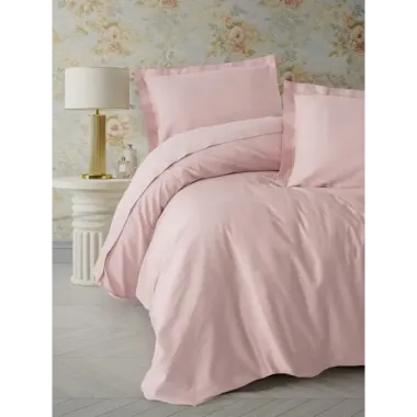 Cotton Box Elegant Pudra Çift Kişilik Saten Nevresim Takımı