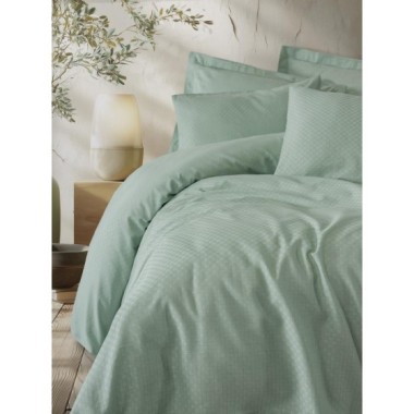 Cotton Box Plaid Çift Kişilik Nevresim Takımı Adaçayı