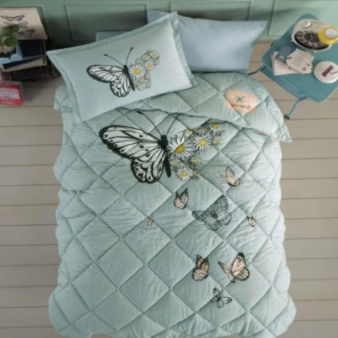 Clasy Tek Kişilik Ranforce Genç Desen Yorgan Seti Daisy Love V1 Mint