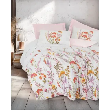Cotton Box Çift Kişilik Nevresim Takımı Lilura Pembe