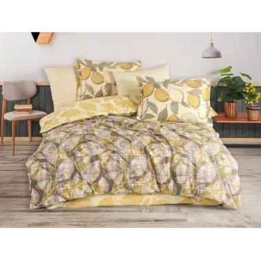 Hobby Çift Kişilik Poplin Nevresim Calisse Sarı