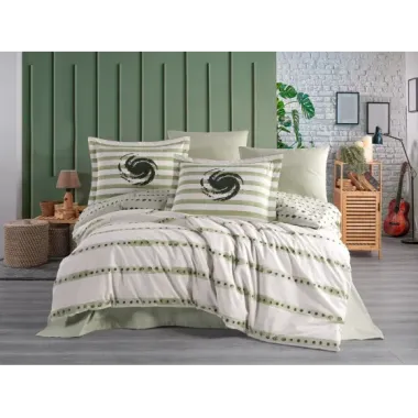 Hobby Çift Kişilik Poplin Nevresim Squall Orman