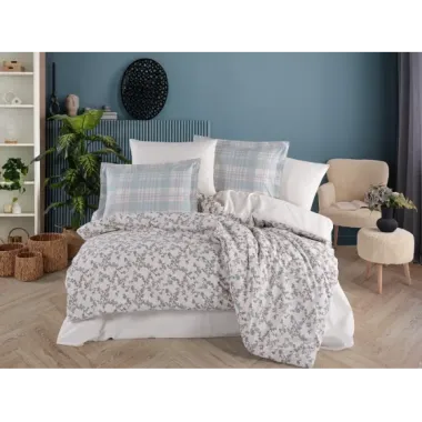 Hobby Çift Kişilik Poplin Nevresim Lola Mavi
