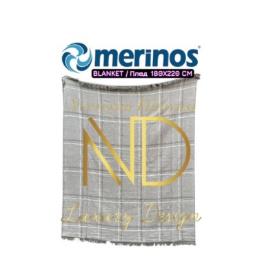 Merinos Cuadro Çift Kişilik Battaniye