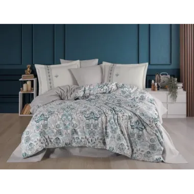 Hobby Tek Kişilik Poplin Nevresim Takımı Anabel Turkuaz