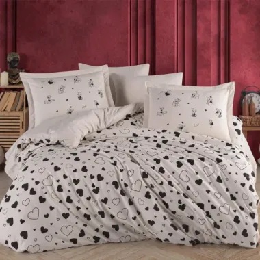 Hobby Tek Kişilik Poplin Nevresim Takımı Venüs Siyah