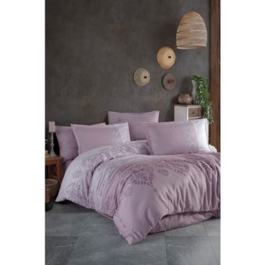 Clasy Tek Kişilik Saten Nevresim Takımı Lalin V2 Mor