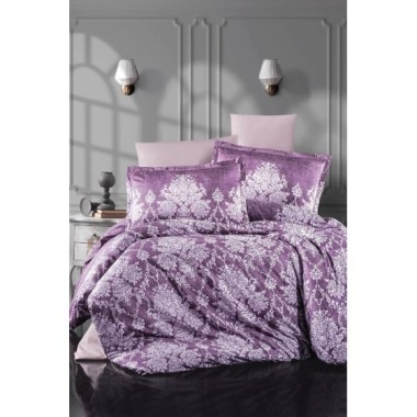 Clasy Tek Kişilik Saten Nevresim Takımı Veroka V2 Mor