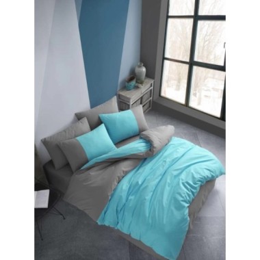 Hobby Kingsize Poplin Nevresim Diamond Turkuaz