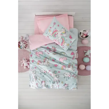 Cotton Box Genç Ranforce Nevresim Takımı Tek Kişilik Twinka Pembe