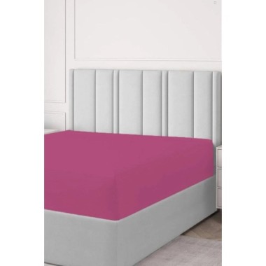 Ephemeris Pamuk Çift Kişilik Lastikli(fitted)  Penye Çarşaf Fuşya