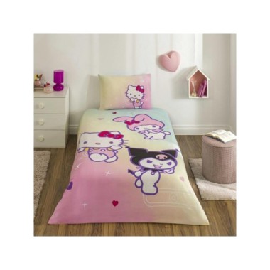 Taç Hello Kitty Friends Tek Kişilik Lisanslı Nevresim Takımı