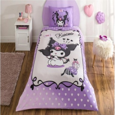 Taç Kuromi Tek Kişilik Lisanslı Nevresim Takımı