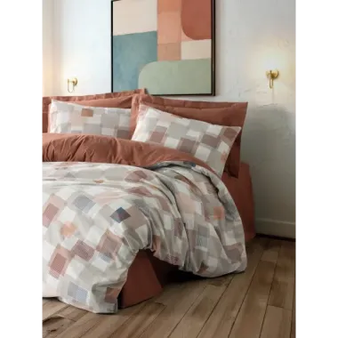 Cotton Box Modeline Tek Kişilik Nevresim Takımı Sable Tarçın