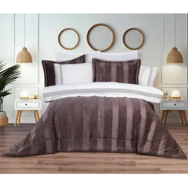 Hobby Nirvana Yatak Örtüsü Seti Kahve