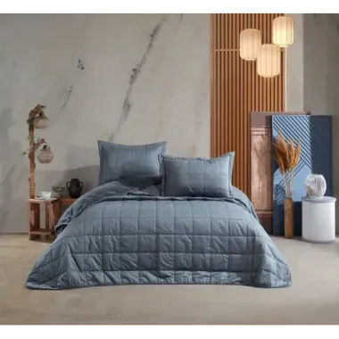 Hobby Ambiance Yatak Örtüsü Gri