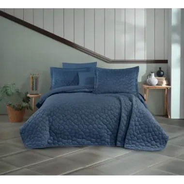 Hobby Silvana Yatak Örtüsü İndigo