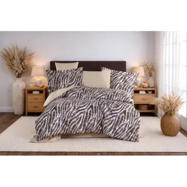 Hobby Çift Kişilik Poplin Nevresim Tamara Kahve