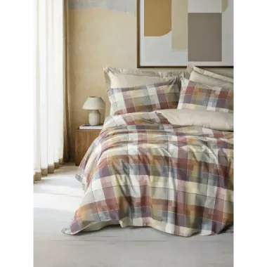 Cotton Box Ranforce Nevresim Takımı Çift Kişilik Terra Bej