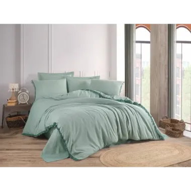 Hobby Private İpliği Boyalı Nevresim Takımı Mint