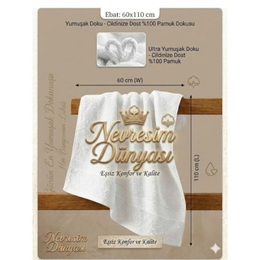 Nevresim Dünyası Prime Havlu 60x110 Beyaz