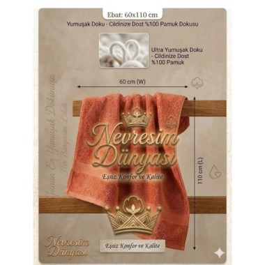 Nevresim Dünyası Prime Havlu 60x110 Kiremit
