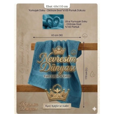 Nevresim Dünyası Prime Havlu 60x110 Lacivert
