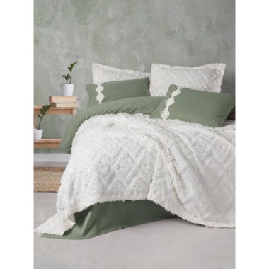 Cotton Box Ranforce Çift Kişilik Yatak Örtülü Nevresim Takımı Limi Luke Krem