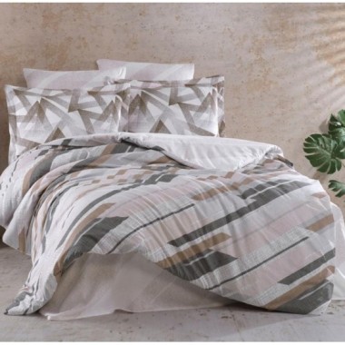 Hobby Çift Kişilik Ranforce Nevresim Takımı Stark Kahve