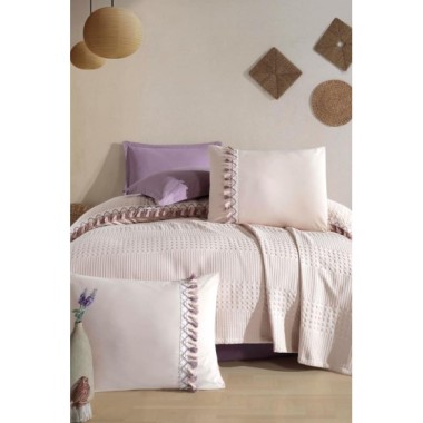 Clasy Pike Takımı Çift Kişilik Bohemline V8 Taş Rengi