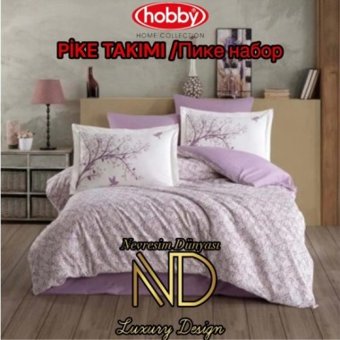 Hobby Poplin Pike Takımı Tek  Kişilik Arianna Mürdüm