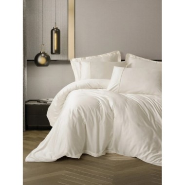 Cotton Box Silky Saten İpek King Size Nevresim Takımı Ekru