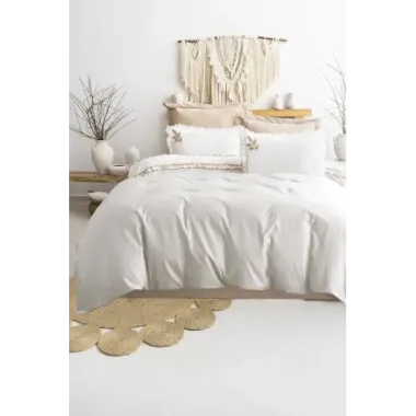 Şaheser Home Collection Nakışlı Çift Kişilik Nevresim Takımı Nova Bej