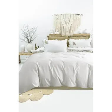 Şaheser Home Collection Nakışlı Çift Kişilik Nevresim Takımı Nova Haki