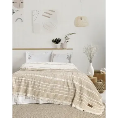 Şaheser Home Collection Yatak Örtüsü Seti Sera Bej