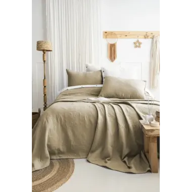 Şaheser Home Collection Yatak Örtüsü Çift Kişilik Julia Haki