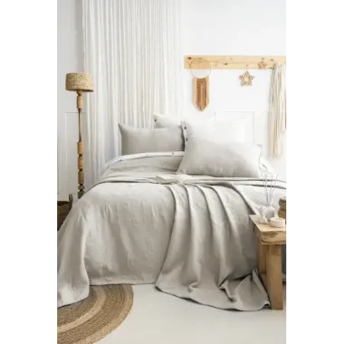 Şaheser Home Collection Yatak Örtüsü Çift Kişilik Julia Bej