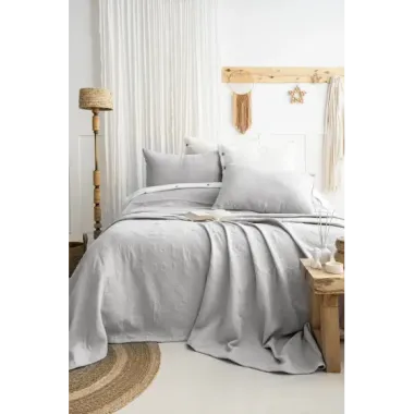 Şaheser Home Collection Yatak Örtüsü Çift Kişilik Julia A.Gri