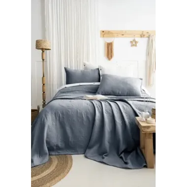 Şaheser Home Collection Yatak Örtüsü Çift Kişilik Julia Mavi