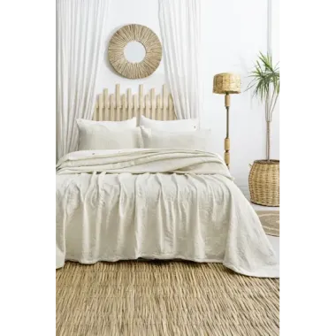 Şaheser Home Collection Yatak Örtüsü Çift Kişilik Silvia Krem