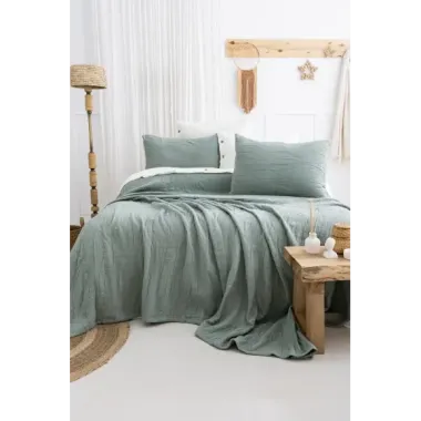 Şaheser Home Collection Yatak Örtüsü Çift Kişilik Janna Yeşil