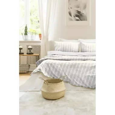 Şaheser Home Collection İpliği Boyalı Çift Kişilik Nevresim Takımı Notta Antrasit